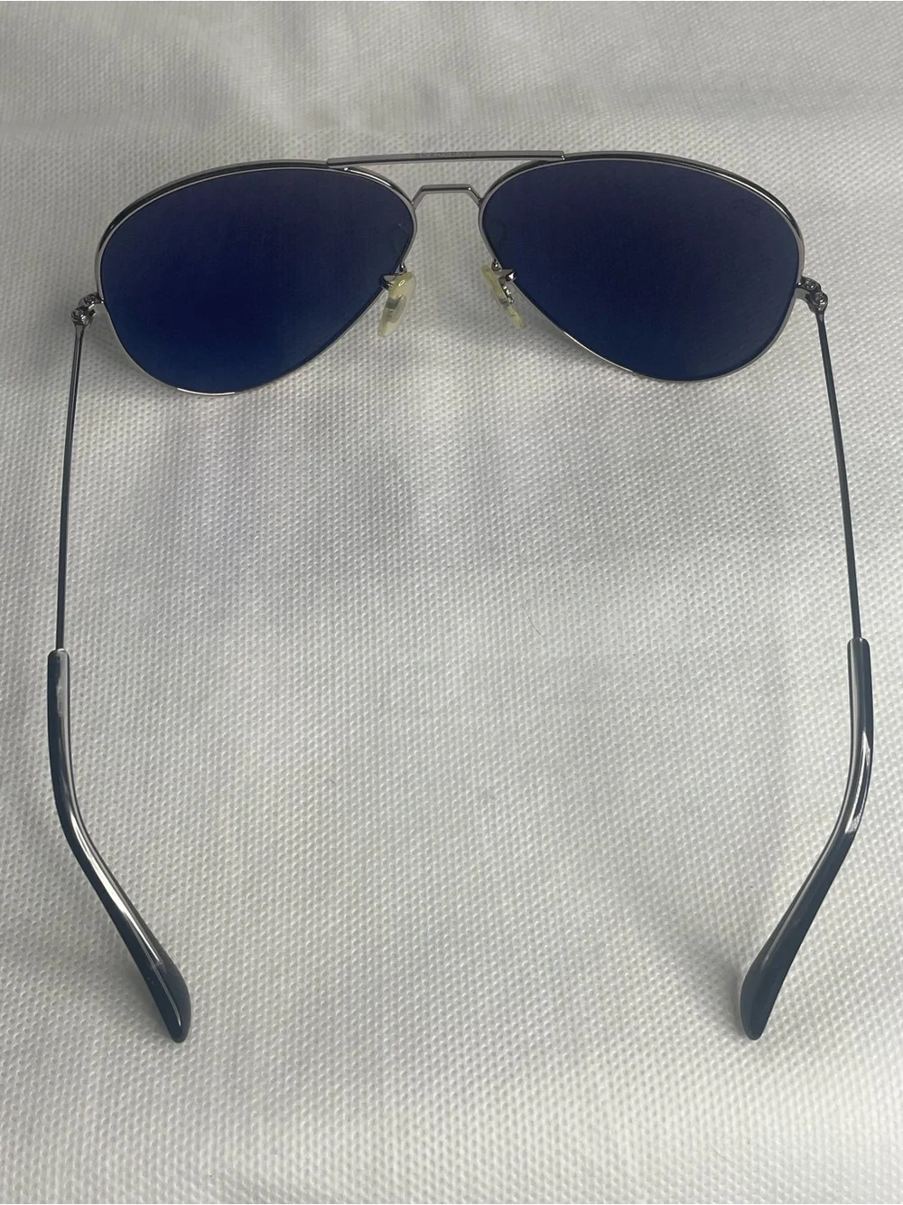 Shady Rays Classic Aviator Polarized Sunglasses Silver Metal Deep Blue Lenses